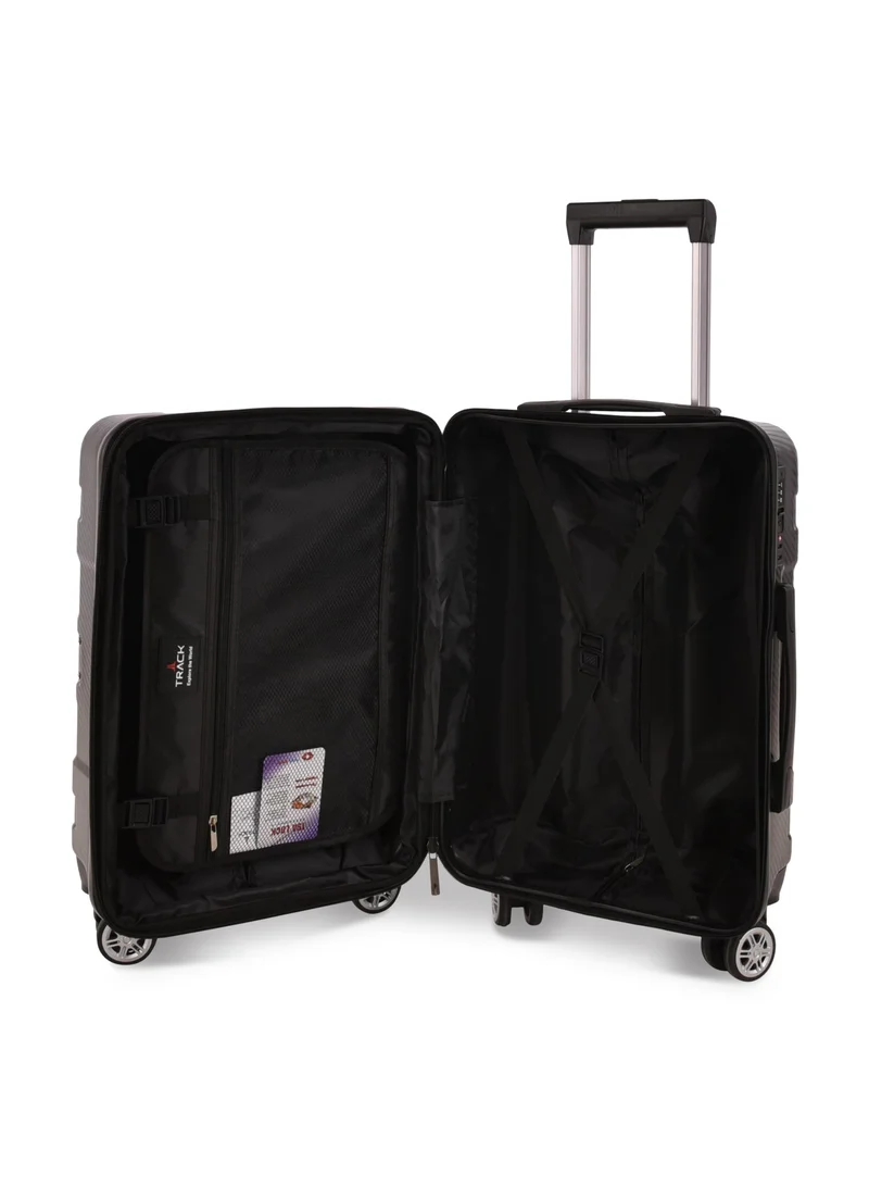 Track Track ABS+PC Material, Carry On Cabin Luggage, Strong and Durable Travel Trolley Bag with 20% Expandable, TSA Lock and 4 Double Wheels, 20 Inch, 1181-20