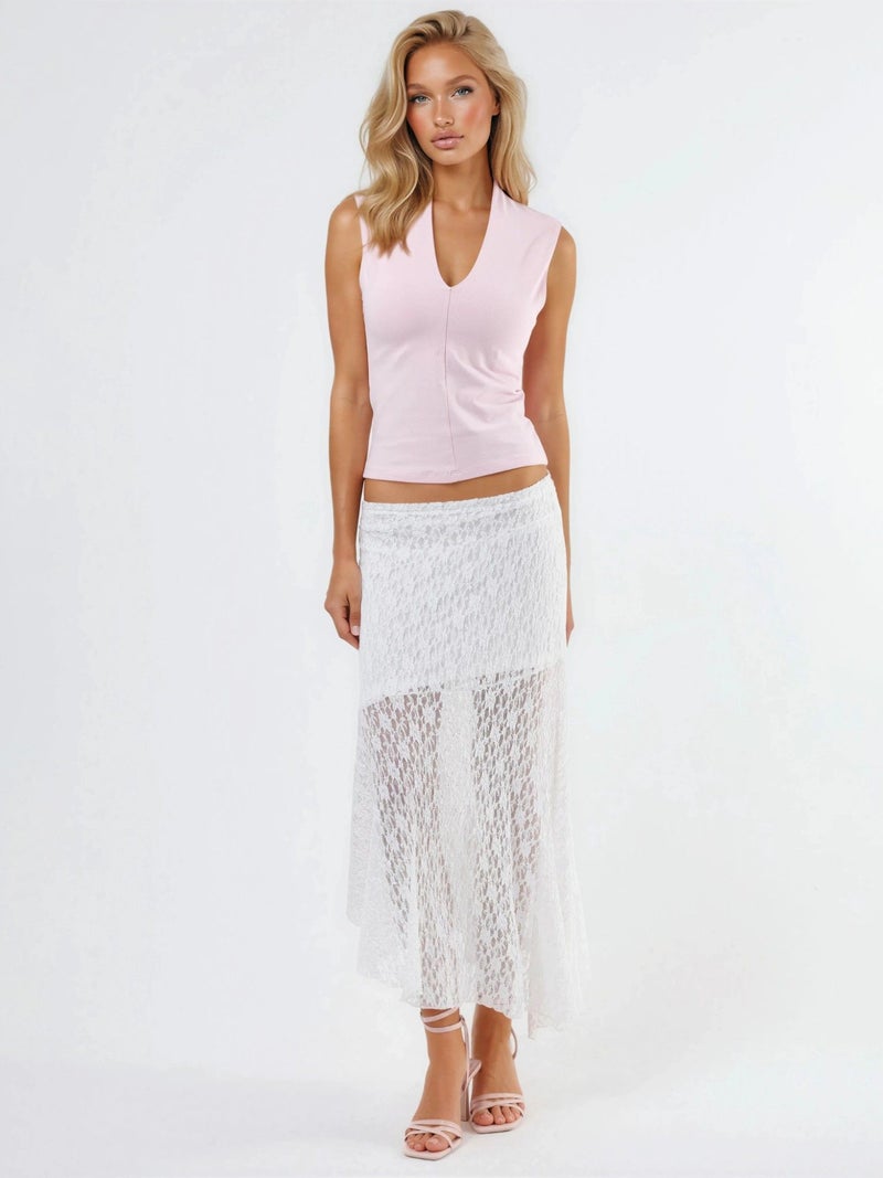 BUSEM V-neck Sleeveless Drape Blouse - Image 2