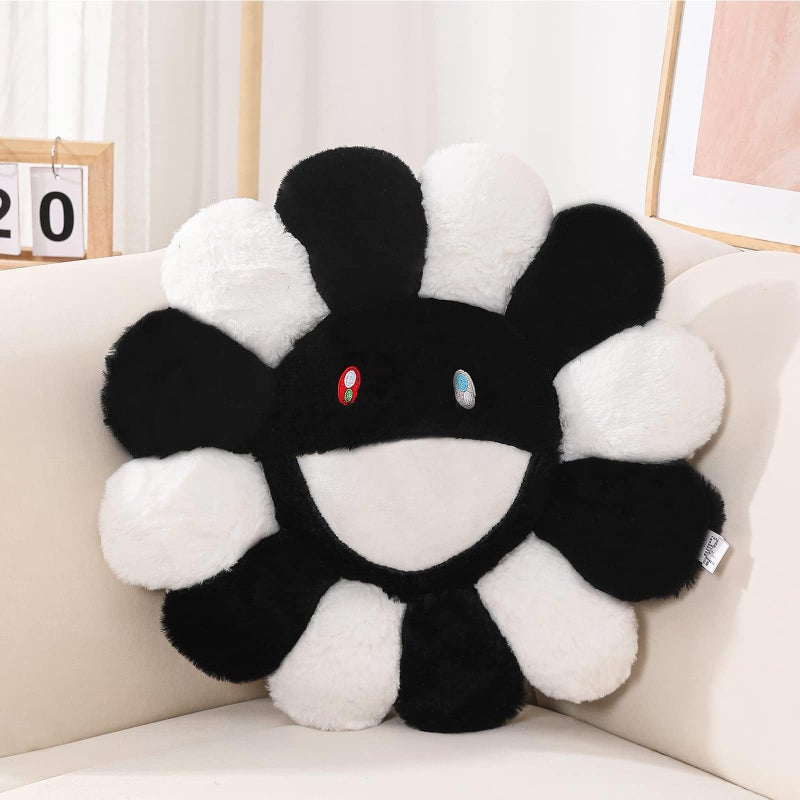 FIONOUT Flower Pillow, Flower Shaped Throw Pillow, Flower Face Floor Cushions Floor Pillow, Colorful Sunflower Plush Pillow, Cute Room Decor Decorative Pillows for Sofa Bedroom Car(40cm/15.7in) - Image 1