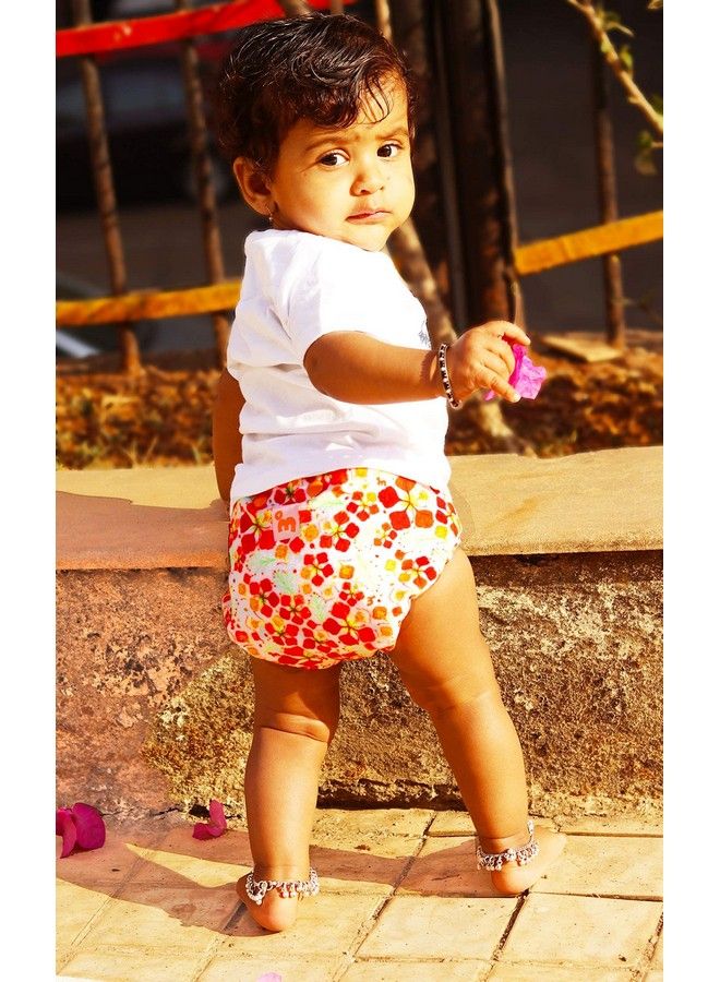 Superbottoms Uno Freesize Cloth Diaper ; Cloth Diaper For Babies 0 To 3 Years ; Washable & Reusable Cloth Diaper ; Comes With Cloth Diaper Inserts ; 1 Organic Cotton Soaker (Gulmohar) - Image 3