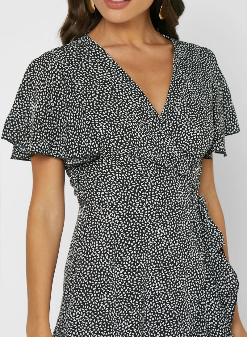 ELLA Printed Wrap Dress