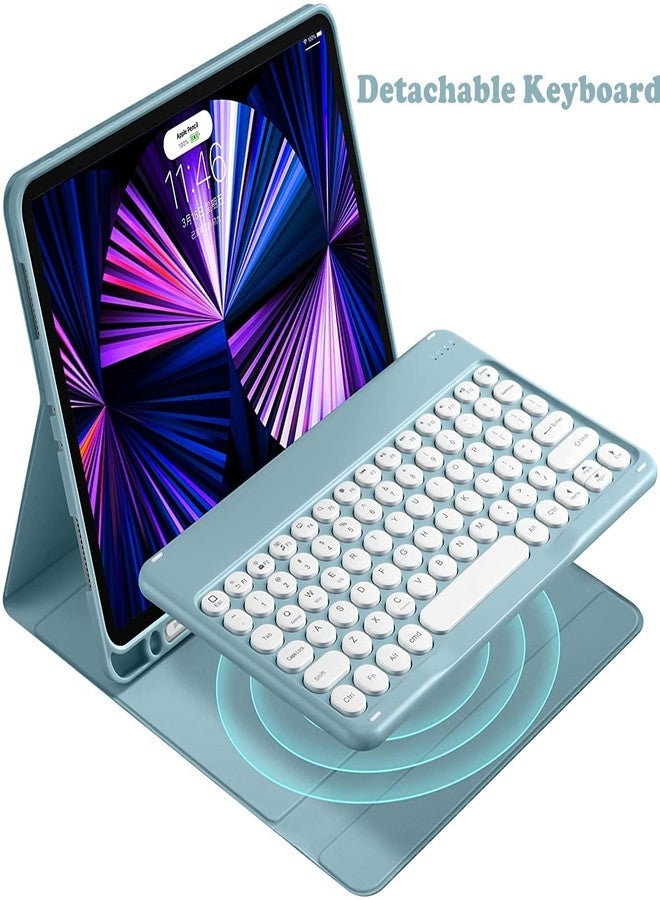 QIYIBOCASE غطاء لوحة مفاتيح دائري لجهاز Fire HD 10 (إصدار 2023/2021) قابل للفصل، بألوان جذابة، غطاء لوحة مفاتيح لجهاز Fire HD 10 / HD 10 Plus (الجيل 13/11) مع مغناطيس، غطاء لوحة مفاتيح لجهاز Fire HD 10 اللوحي (وردي) مقاس 10.1 بوصة - Image 3