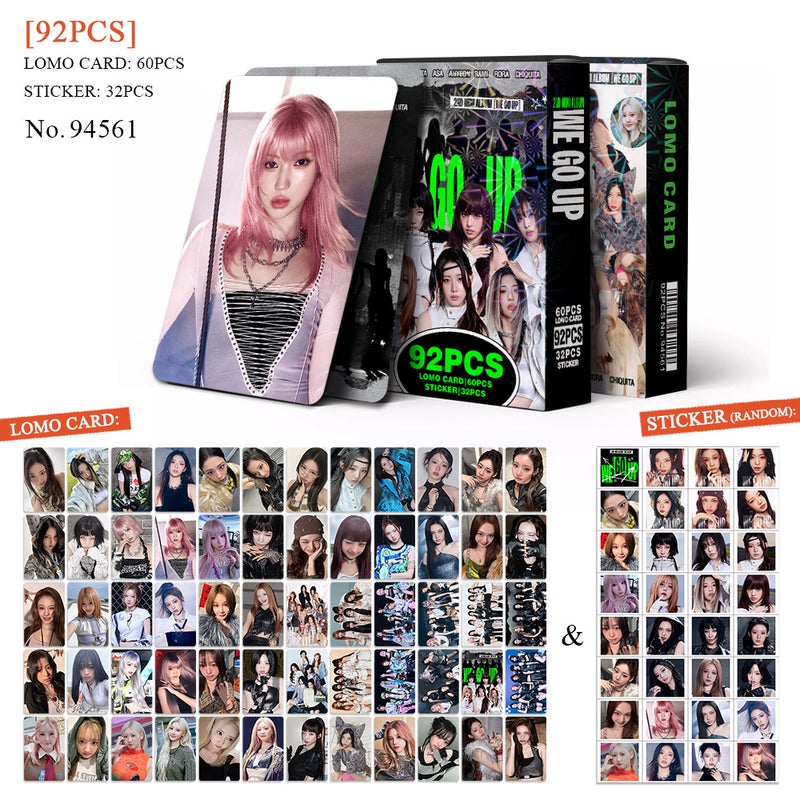 BabyMonster Lomocard & Sticker Set – 92PCS (60 Lomocards + 32 Random Stickers) | Aesthetic Photo Card Collection for Fans