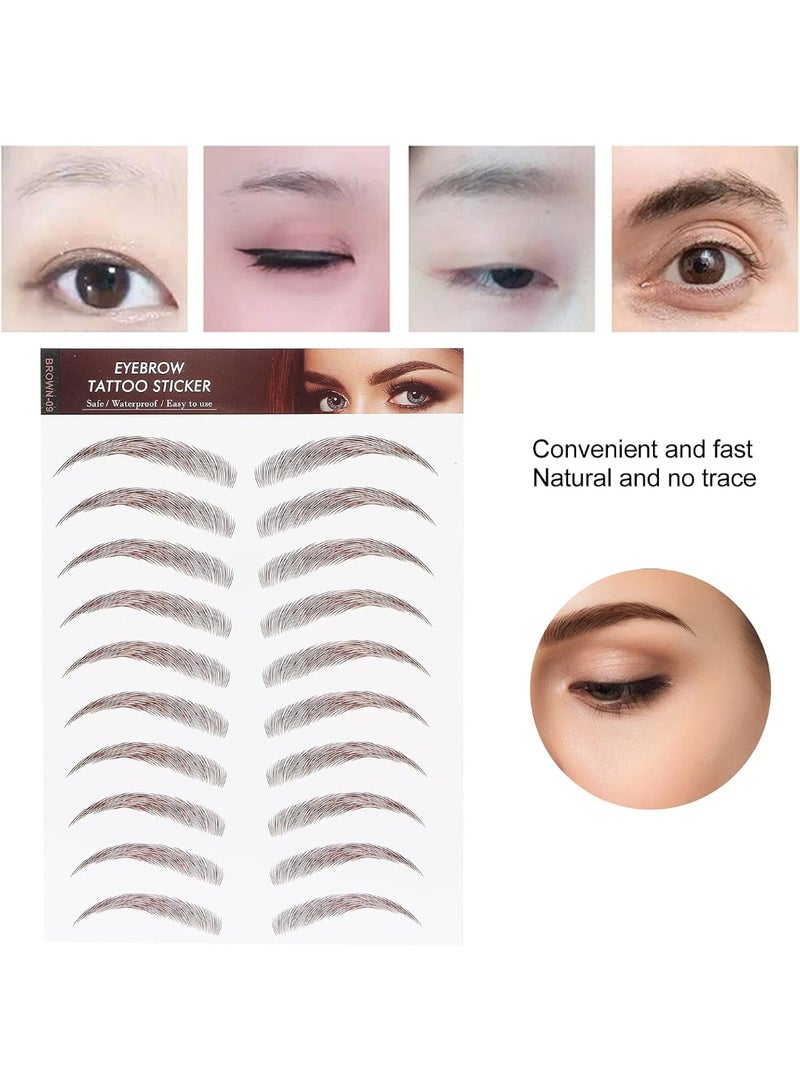 Generic Eyebrow Tattoo Sticker Professional Waterproof Eyebrow Care Design Tattoo Sticker Eyebrow Transfer Sticker for Women (Brown) - Image 3