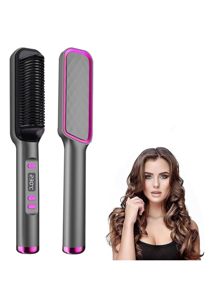 Hair Straightener Brush,30-Speed Negative Ion Hair Straightener Styling Comb, Hot Comb Electric, 5 Temp Settings Hair Styling Tools Fast Heated Hair Brush Suitable for Home and Salon - Image 1