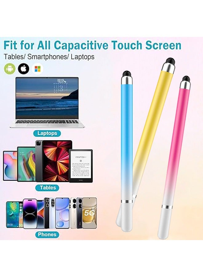3Pcs 2 in 1 Stylus Pens for Touch Screens High Sensitivity Precision Capacitive Stylus Pencil Double Headed Stylus for Apple iPad iPhone Tablets Samsung Galaxy All Universal Touchscreen Devices - Image 2