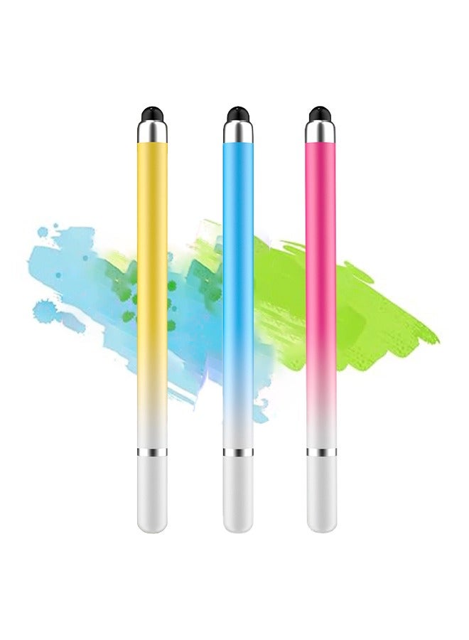 3Pcs 2 in 1 Stylus Pens for Touch Screens High Sensitivity Precision Capacitive Stylus Pencil Double Headed Stylus for Apple iPad iPhone Tablets Samsung Galaxy All Universal Touchscreen Devices - Image 1