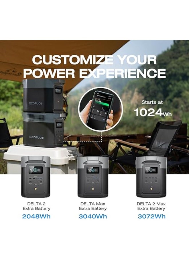ECOFLOW - ECOFLOW Portable Power Station DELTA 2, 1024Wh LiFePO4 (LFP) Battery, Fast Charging, Solar Generator(Solar Panel Optional) for Home Backup Power - Image 1