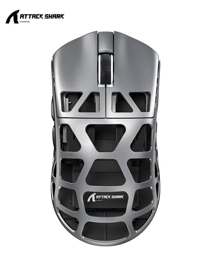 Attack Shark R3 46g Superlight Magnesium Alloy Wireless Gaming Mouse, BT/2.4Ghz/Wired Computer Mouse, 8000Hz Wireless Polling Rate, PAW3395 26K DPI Optical Sensor Programmable Mice for Win/Mac - Image 1