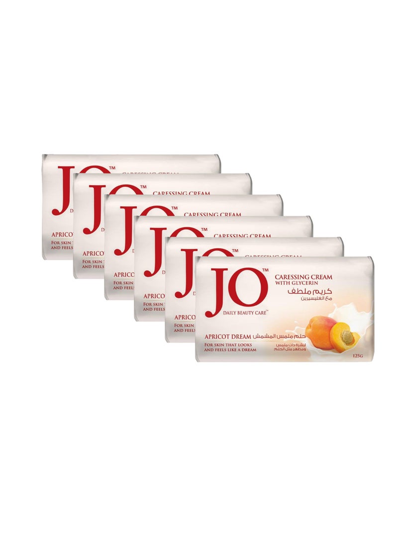 Jo Apricot Dream Soap, Pack of 6- 125 grams - Image 2