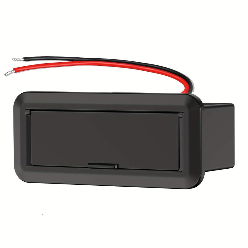 12V 24V Blue Light Dual Car USB Fast Charger 3 Port Power Splitter Adapter for Truck RV Marine - Image 1