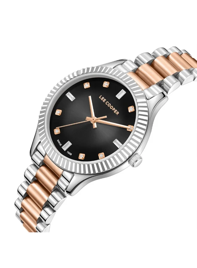 لي كوبر ساعة يد معدنية تناظرية  مم