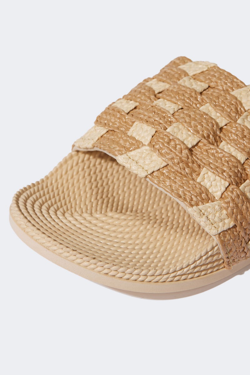 DeFacto Beige Woman Woman Flat Sole Faux Leather Slippers Casual - Image 5