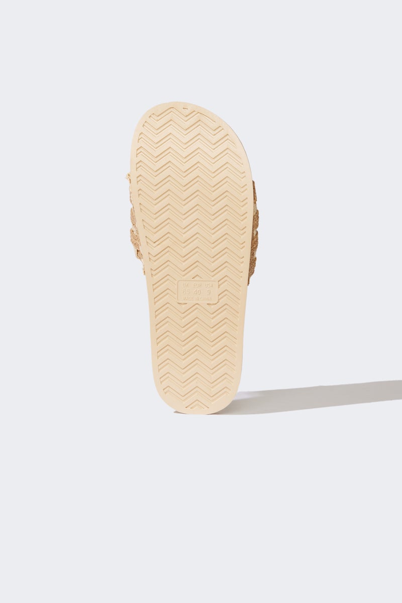 DeFacto Beige Woman Woman Flat Sole Faux Leather Slippers Casual - Image 4