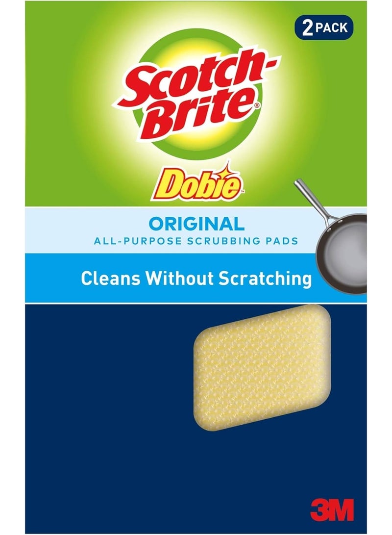 Scotch Brite Scotch-Brite Dobie Pads, Dobie Sponge for All Purpose Cleaning of Kitchen, Bathroom, and Household, Non Scratch Dobie Cleaning Pads Safe for Non-Stick Cookware, 12 Dobie Pads - Image 2