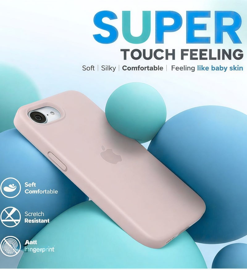 iPhone 17e Case 6.1’’ Soft Anti-Scratch Microfiber Lining Cover For iPhone 17e Slim Silicone Shockproof Protective Phone Case for iPhone 17e  6.1-inch - Image 3