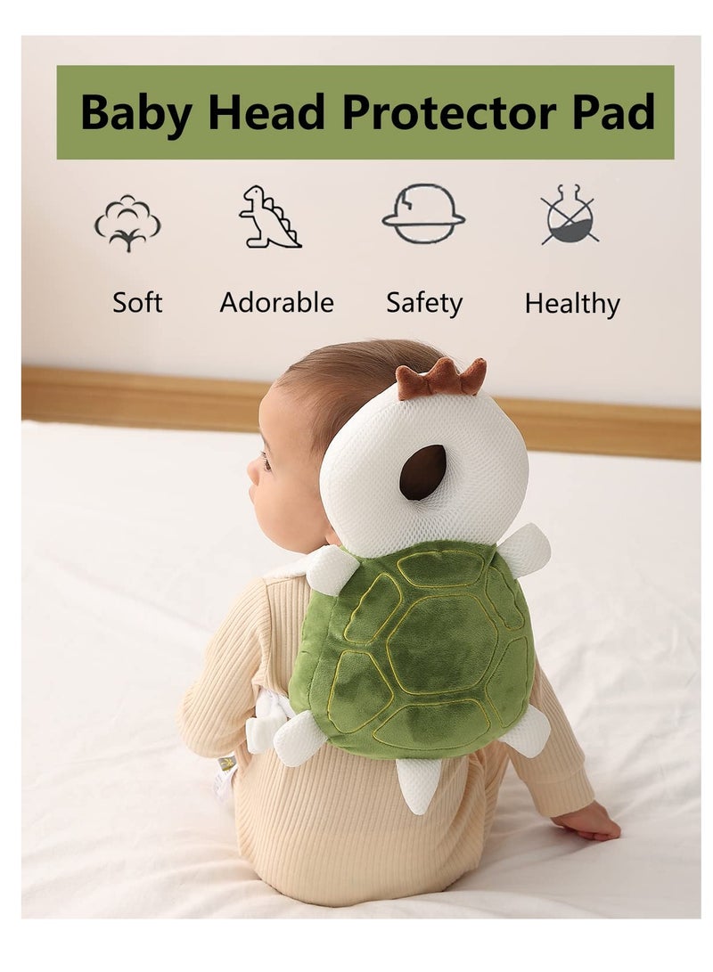 1 pcs Toddler Baby Head Protection Cushion Backpack Wear (Turtle) - Image 2