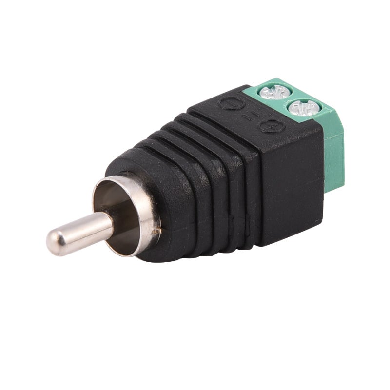 RCA Male Plug 2-In-1 Adapter: Easy To Use - Reliable Connection AV Screw Terminal For Camera Installation, Power Cabling Monitoring Application - Image 5