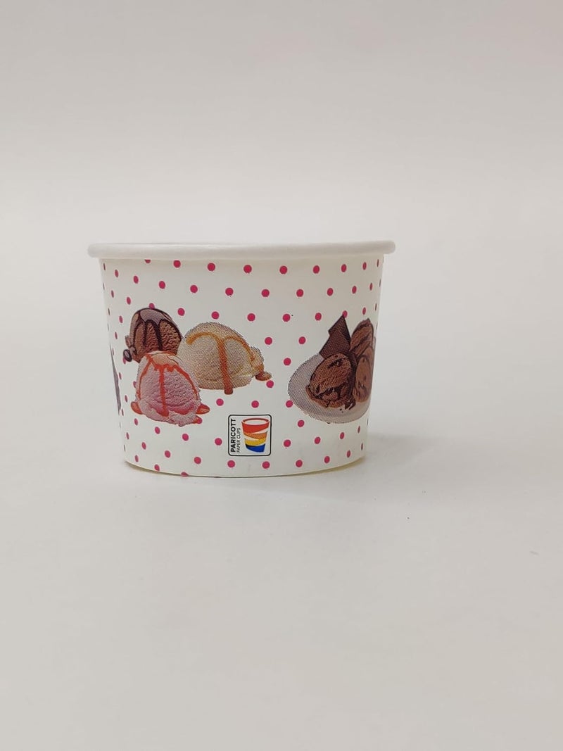 PARICOTT 150ml Ice Cream Paper Cup Design 3 Pack of 100 Cups - Image 5
