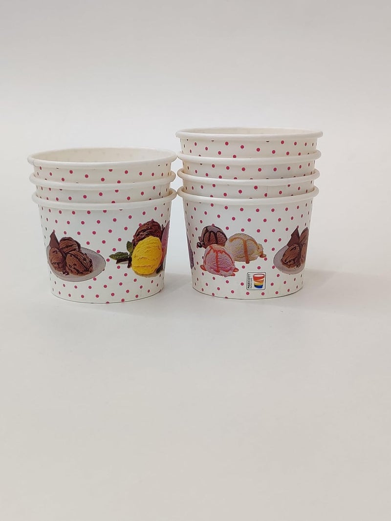 PARICOTT 150ml Ice Cream Paper Cup Design 3 Pack of 100 Cups - Image 2