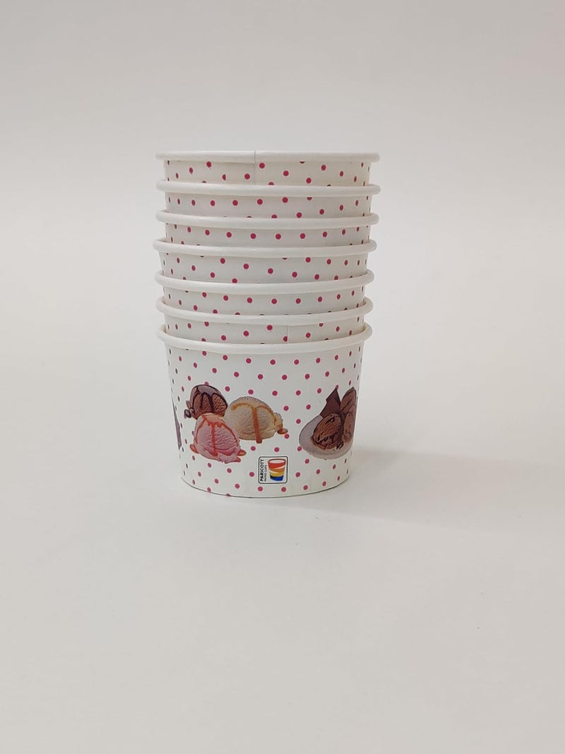 PARICOTT 150ml Ice Cream Paper Cup Design 3 Pack of 100 Cups - Image 3