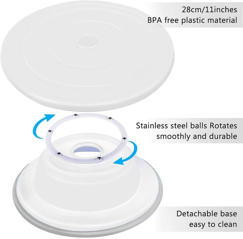 REDUCK Cake Stand Cake Tools Round Easy Rotate Turntable Revolving Plastic - Image 4