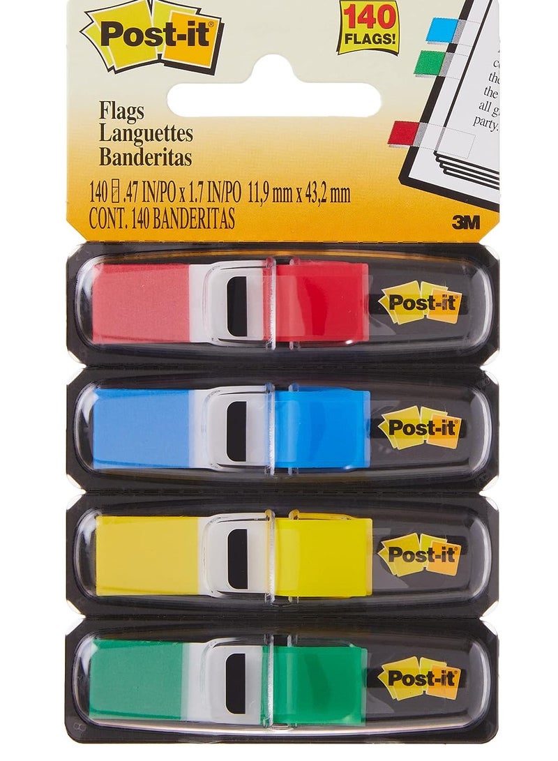 Post It 1 Pack Assorted Colors Flags 1/2" Dispenser 11.9 Mm X 43.2 Mm - Image 1
