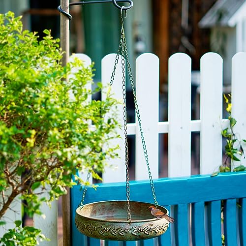HLQMFHT Hanging Bird Baths for Outdoors, Outdoor Bird Bath, Metal Bird Feeder, Back Yard, Deck,Patio Garden Decoration - Image 3