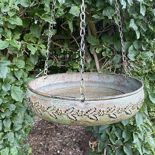 HLQMFHT Hanging Bird Baths for Outdoors, Outdoor Bird Bath, Metal Bird Feeder, Back Yard, Deck,Patio Garden Decoration - Image 5