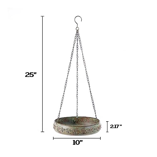 HLQMFHT Hanging Bird Baths for Outdoors, Outdoor Bird Bath, Metal Bird Feeder, Back Yard, Deck,Patio Garden Decoration - Image 2