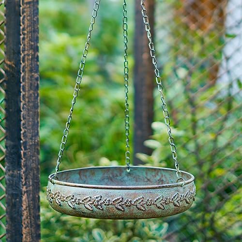 HLQMFHT Hanging Bird Baths for Outdoors, Outdoor Bird Bath, Metal Bird Feeder, Back Yard, Deck,Patio Garden Decoration - Image 4