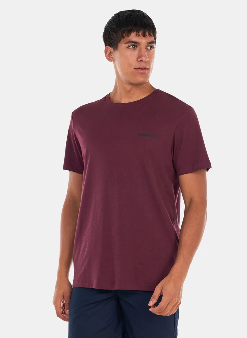 Timberland Men's Small Logo Print Logo T-Shirt