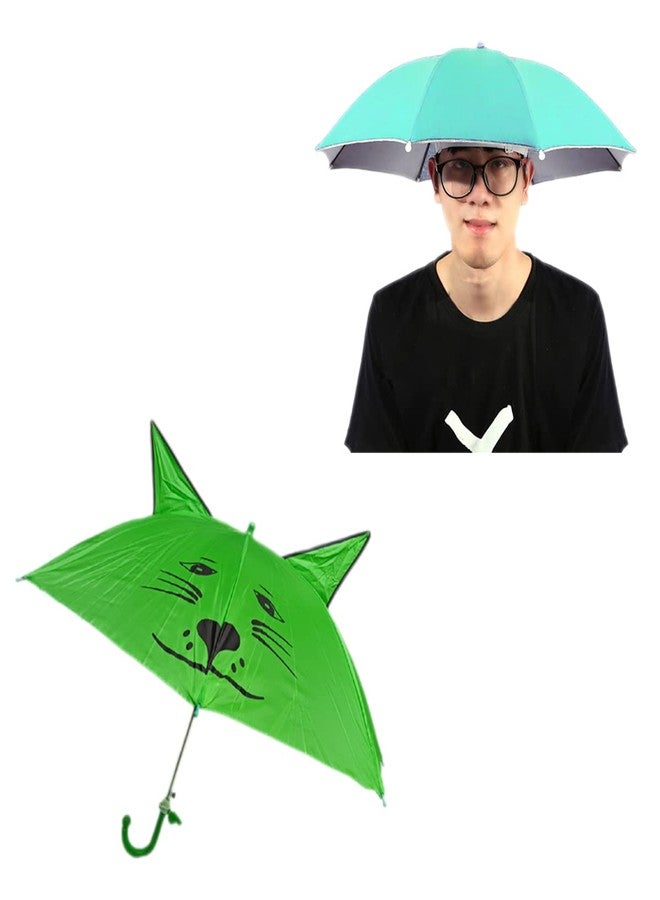Dark Moon Umbrella for Kids Girls Stylish Kids Umbrella for Boys 7-8 years Hat & Ear Kids Umbrella Men & Women Combo (Pack of 2) - Image 1
