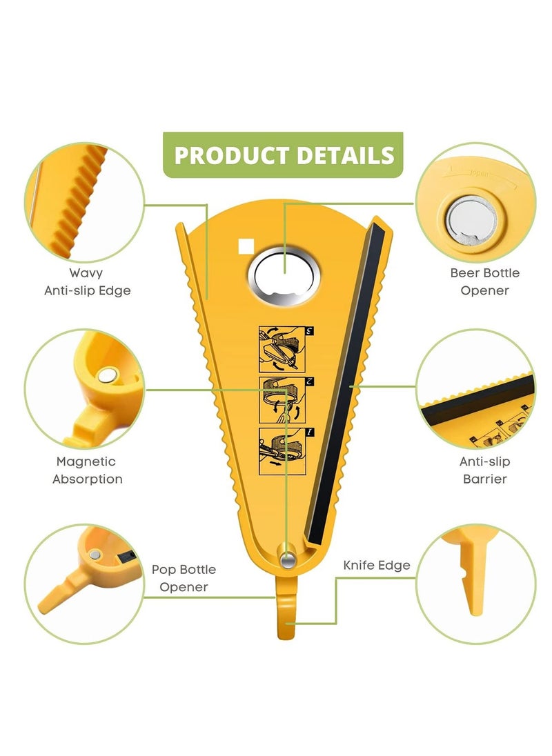 Excefore - Jar Opener for Weak Hands Jar Opener for Seniors with Arthritis 6-in-1 Multi-Functional Jar Opener Gripper Bottle Opener for Arthritic Hands - Image 1