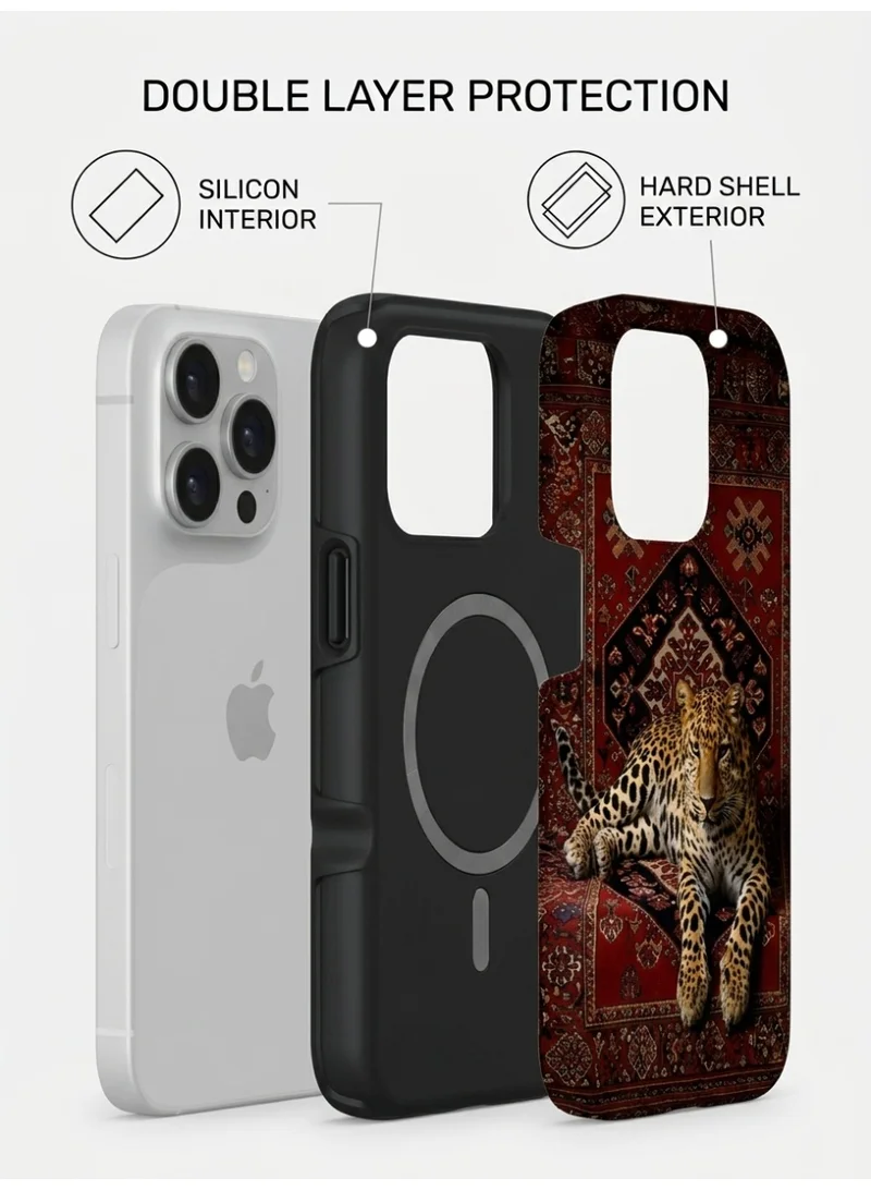 Mobcos Mobcos iPhone 17 Pro Max Persian Rug Premium Case Compatible with Hybrid Dual-Layer Hard Shell + Silicone Protection - Scratch-Resistant Shockproof Mobile Cover