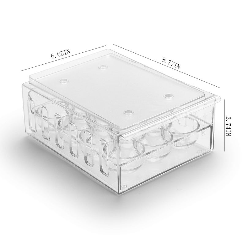 Ettori Egg Holder For Refrigerator Drawer Type Egg Container For Refrigerator Bpa Free Fridge Organizer-12 Egg Storage Stackable - Image 3