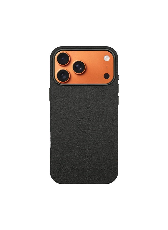 A-Case Its My Case Kadife Alcantara Leather Protective Case for iPhone 17 Pro Max Ultra Slim Lightweight Durable Shockproof Cover MagSafe Compatible Soft Touch Grip - Black - Image 2
