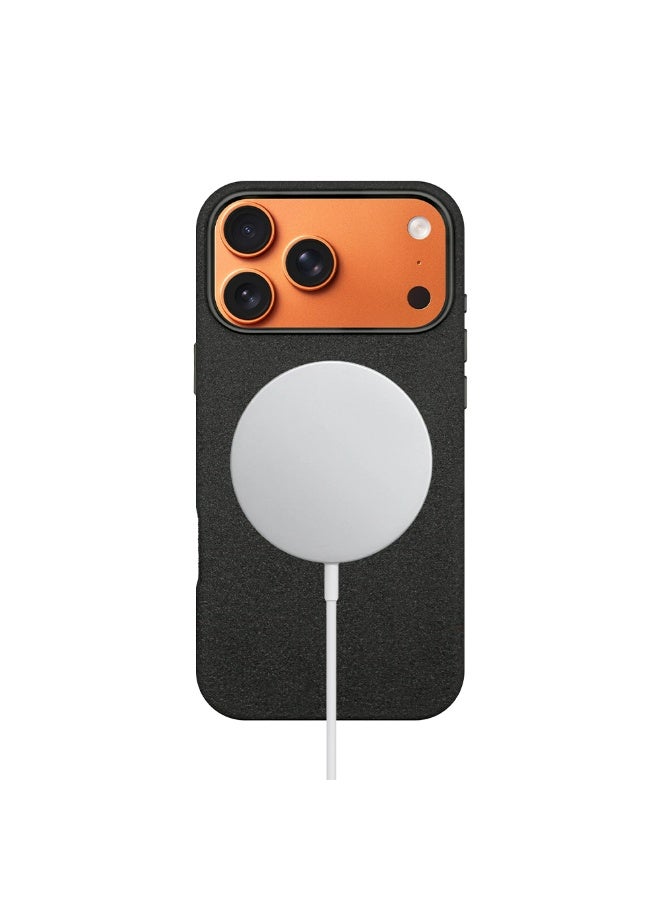 A-Case Its My Case Kadife Alcantara Leather Protective Case for iPhone 17 Pro Max Ultra Slim Lightweight Durable Shockproof Cover MagSafe Compatible Soft Touch Grip - Black - Image 3