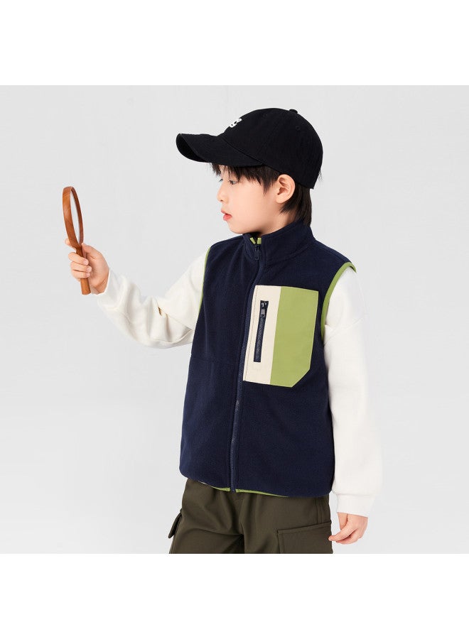 Zuoxi Boys' Vest For Spring And Autumn, Children's Sleeveless Jacket, School Uniform Layering Essential, Top For Big Kids, Fall Children's Clothing - Image 5