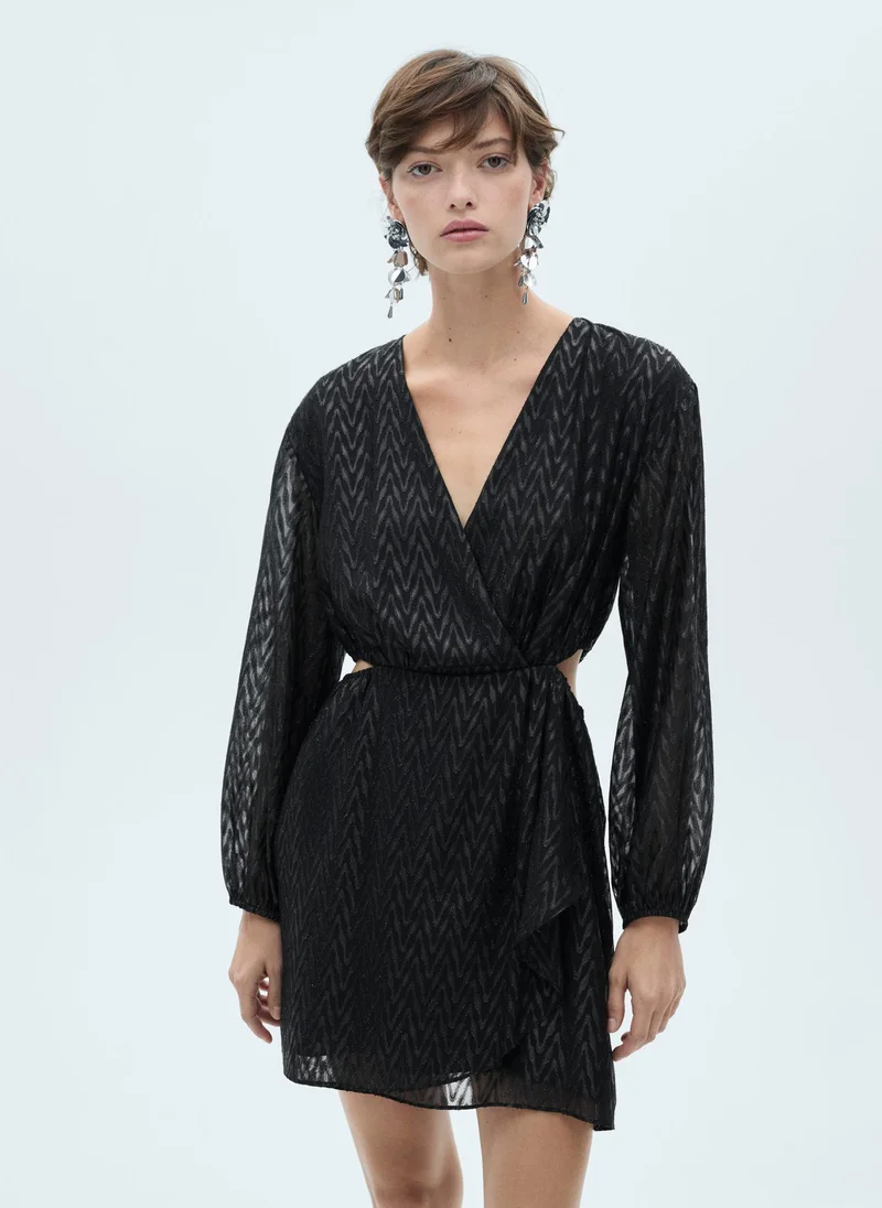 مانجو Side Slits Wrap Dress