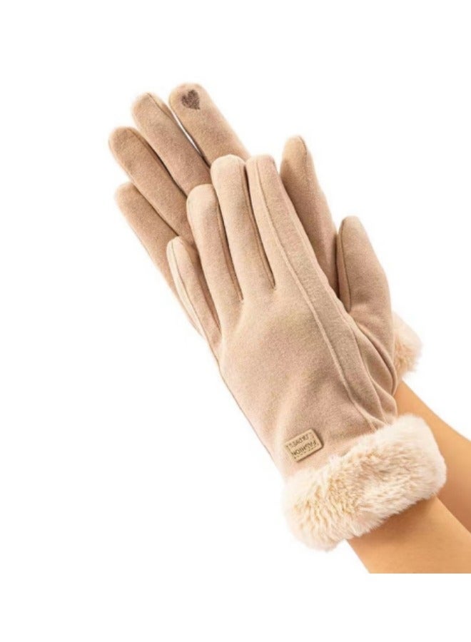 Winter Thickened Warm Gloves For Women Cycling Gloves - Image 2