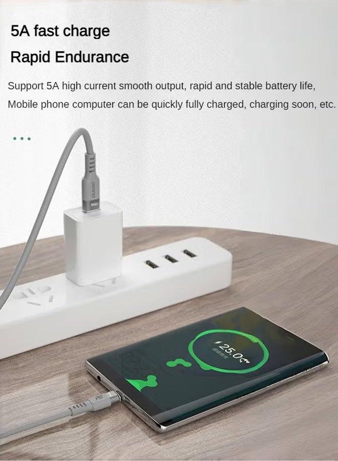 دوداو 100 واط من طراز USB-C إلى Type-C، كابل شحن سريع، نقل بيانات عالي السرعة، مناسب لجميع أجهزة USB C، طوله متر واحد - Image 3