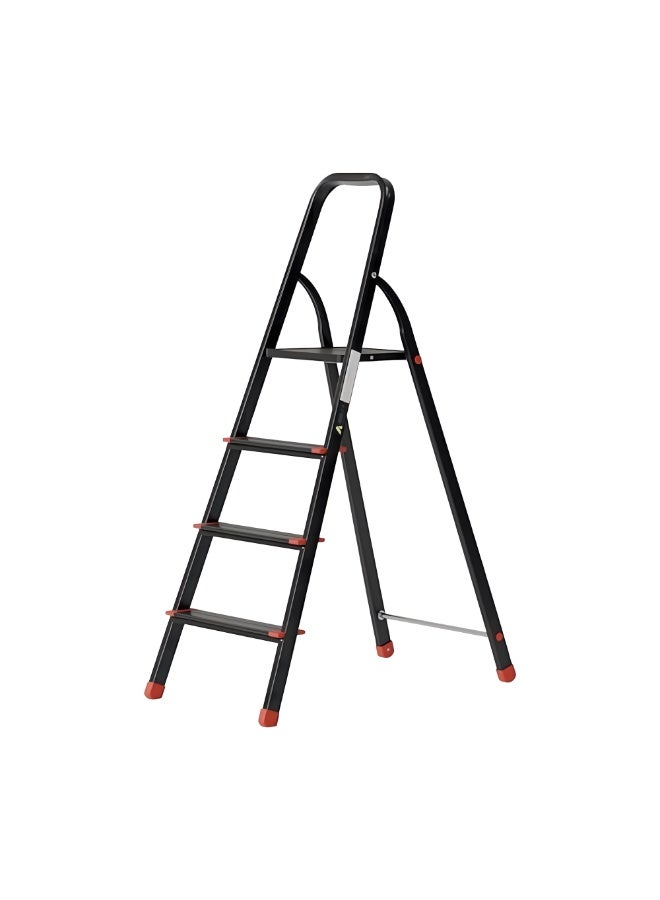 Egardenkart Aluminium Step Ladder for Home - 4 Steps, Black | Anti-Slip Foldable Ladder for Home, Kitchen, Garden, Office | Lightweight, Portable Folding Ladder with Grip (Black) - Image 2