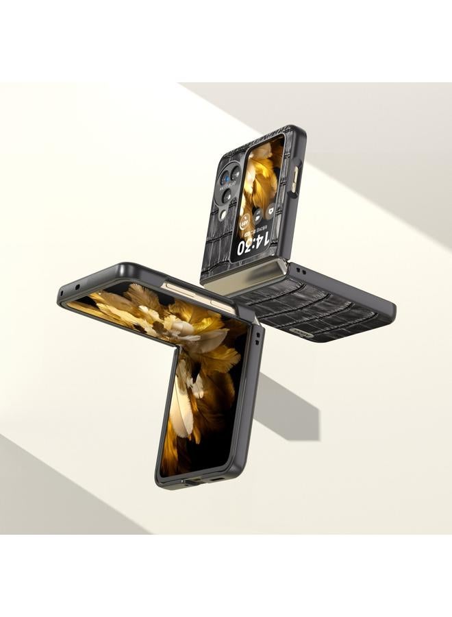S-TOP Case For OPPO Find N3 Flip ABEEL Crocodile Texture Genuine Leather Phone Case - Image 3