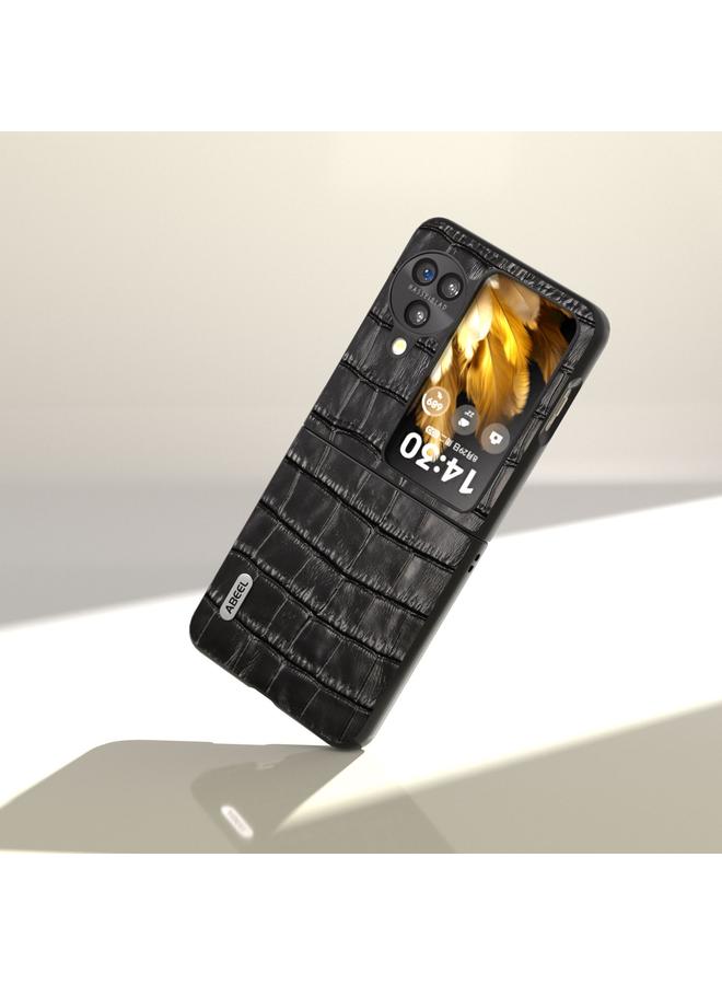 S-TOP Case For OPPO Find N3 Flip ABEEL Crocodile Texture Genuine Leather Phone Case - Image 4
