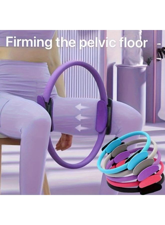 Rose Red Resistance Ring Yoga Pilates Fitness Equipment with Foam Handles - Image 1