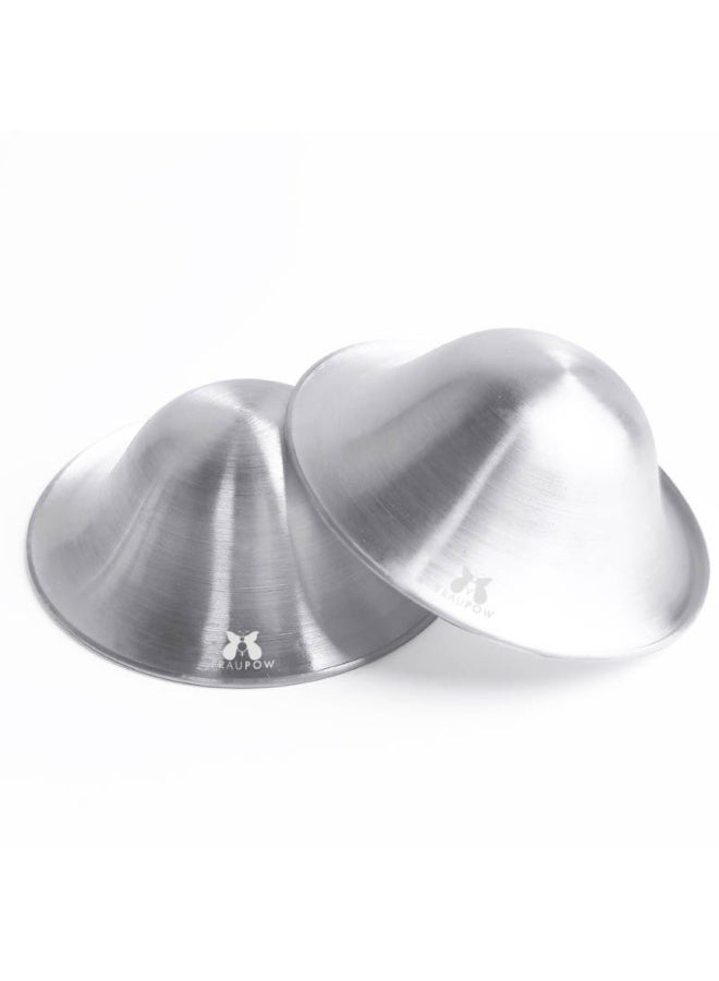 Fraupow Silver Healing Cups | Size 1 | Pack of 2 | Pure Silver Nipple Shields with Silicone Rings & Pouch | Award Winning Reusable Nipple Covers for Breastfeeding | Includes Midwife Consultation - Image 4