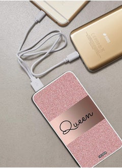 Theodor 10,000 mAh Super Fast Charging Ultra Compact Power Bank with Quick Charge & Power Delivery, Portable Charger For iPhone and Android Queen Glitters  - Image 2