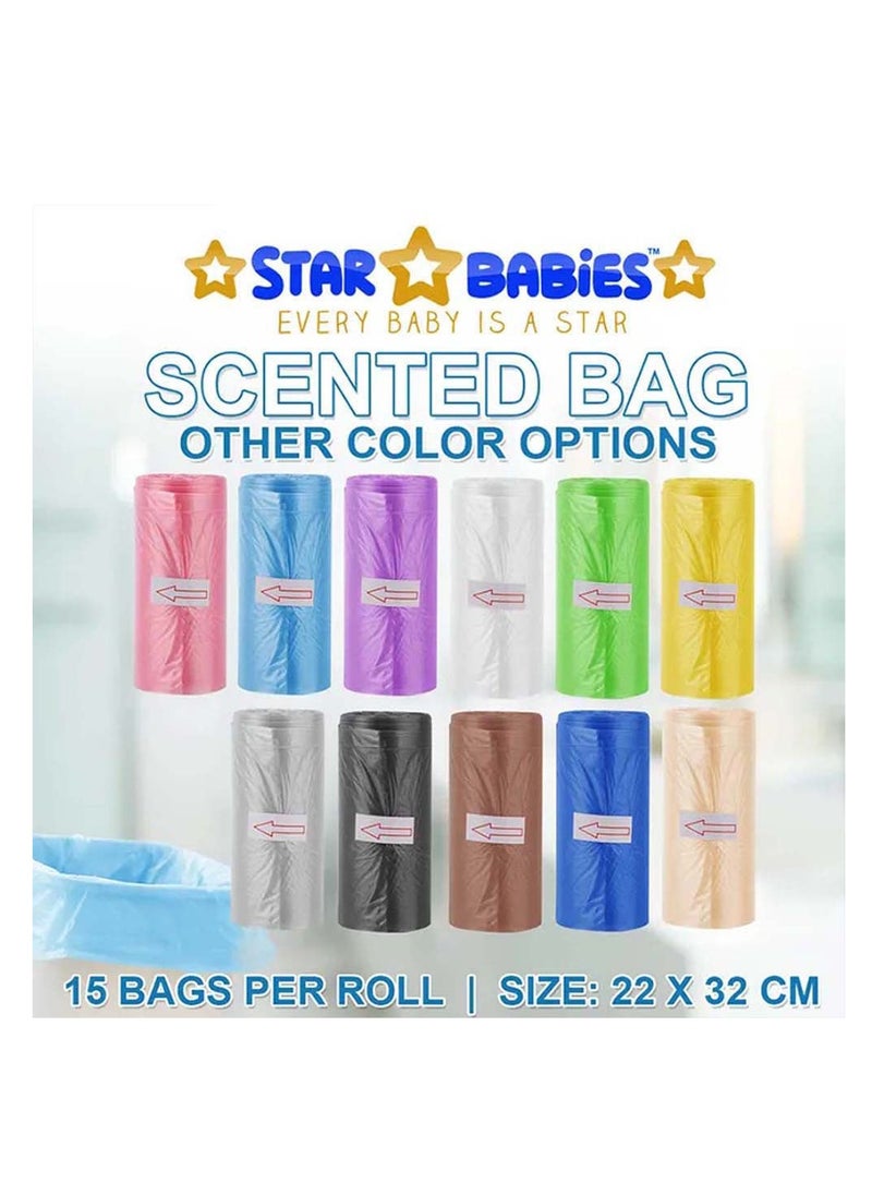 STAR BABiES Star Babies - Combo Pack of 2- Scented Bag Pack of 10 (150 Bags)- Blue and White  - Image 3