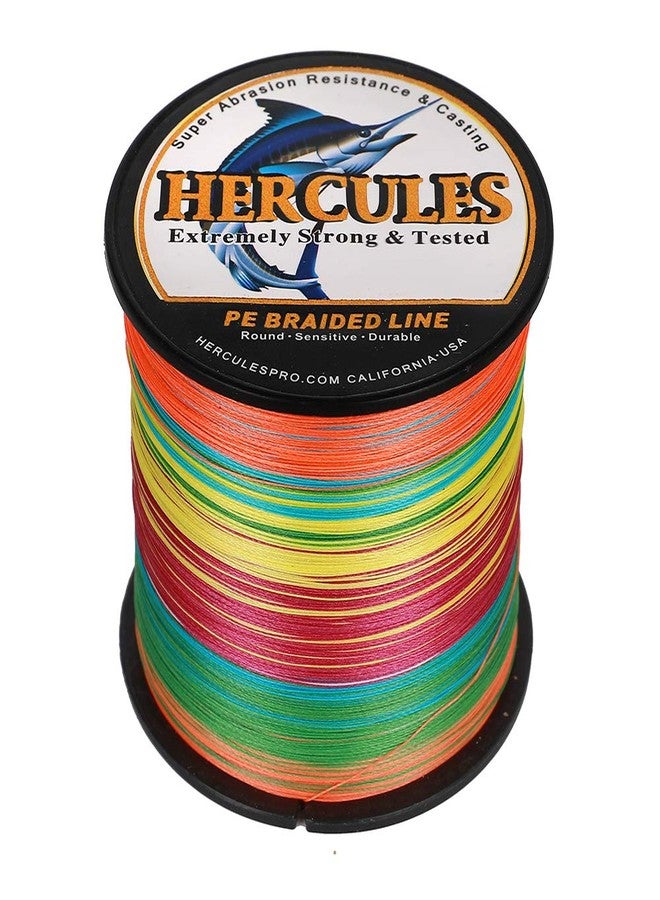 Hercules Super Cast 500M 547 Yards Braided Fishing Line 50 LB Test for Saltwater Freshwater PE Braid Fish Lines Superline 8 Strands - Multicolor, 50LB (22.7KG), 0.37MM - Image 4